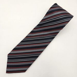 Vitaliano Pancaldi necktie men's black 100%silk stripes polka dot handmade Italy